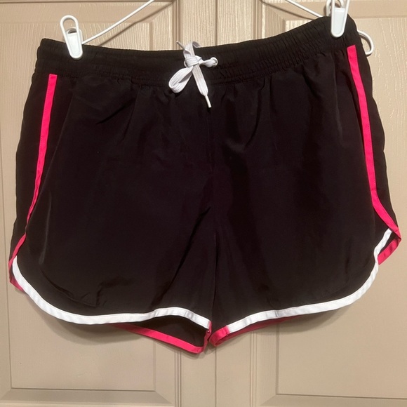 Fila Black Shorts with Pink and White Trim - Picture 1 of 4